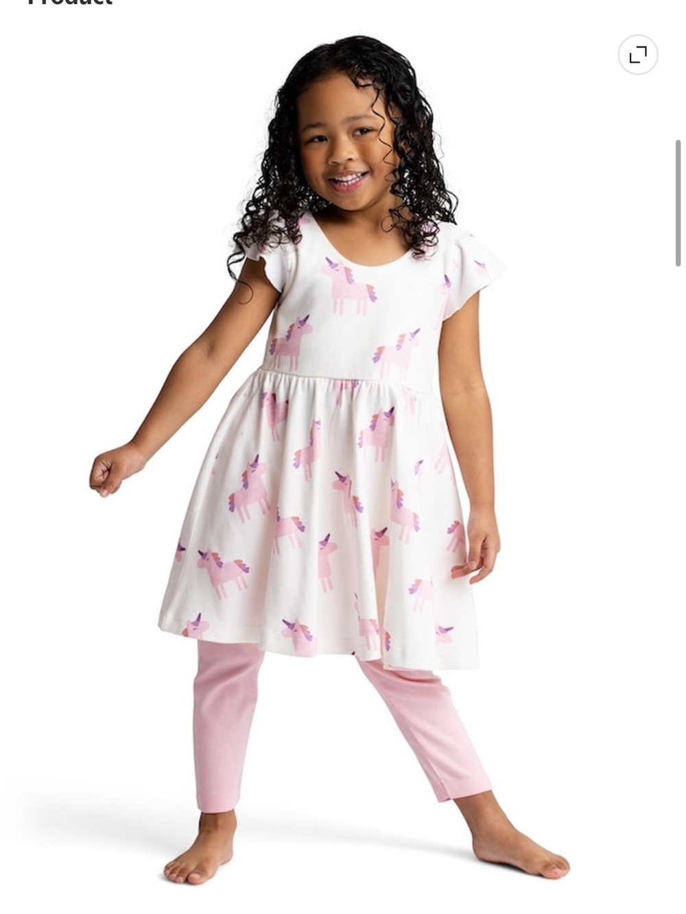 NWT Monica + Andy Organic Cotton Unicorn Dress and Legging Set 5T